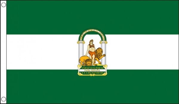 Andalusien Fahne gedruckt | 90 x 150 cm - Bild 1