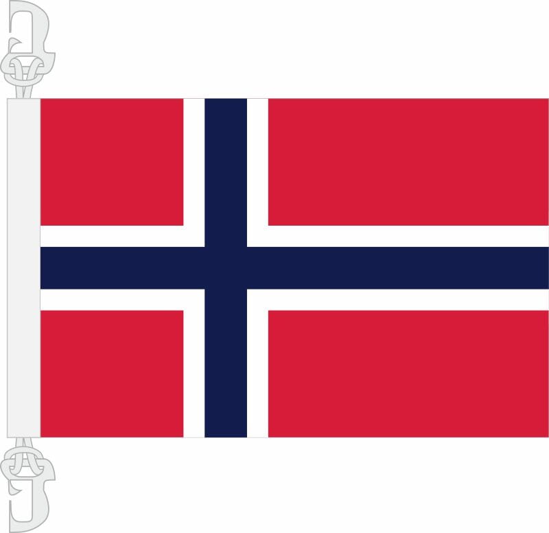 Norwegen Hissfahne gedruckt im Querformat | 30 x 45 cm - Bild 1