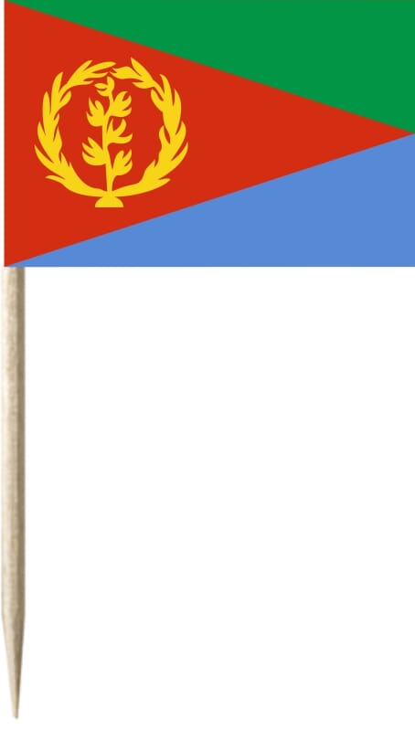Mini-Fahnen Eritrea Pack &agrave; 50 St&uuml;ck | 26 x 40 mm - Bild 1