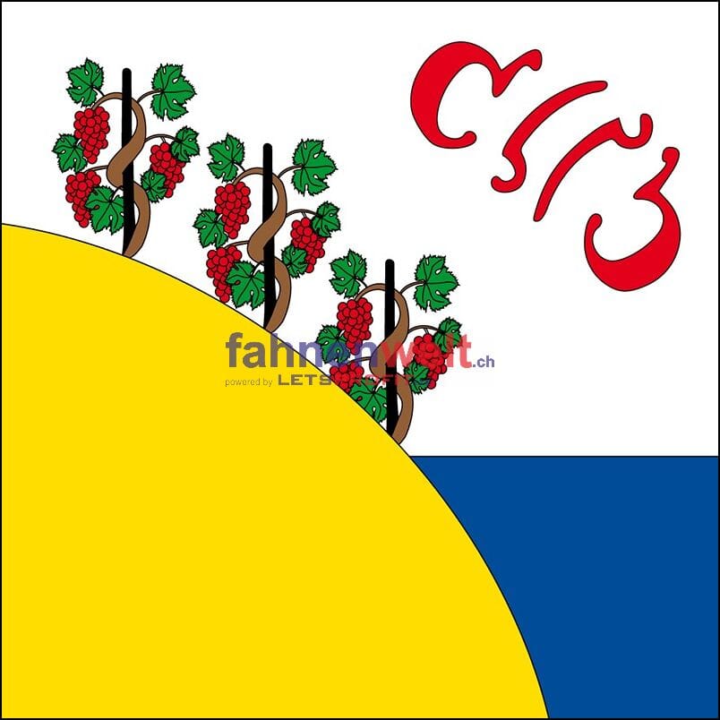 Fahne Gemeinde 2035 Corcelles-Cormondr&egrave;che (NE) | 30 x 30 cm und Gr&ouml;sser - Bild 1
