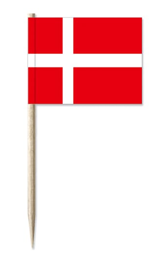 Mini-Fahnen D&auml;nemark Pack &agrave; 50 St&uuml;ck | 30 x 40 mm - Bild 1