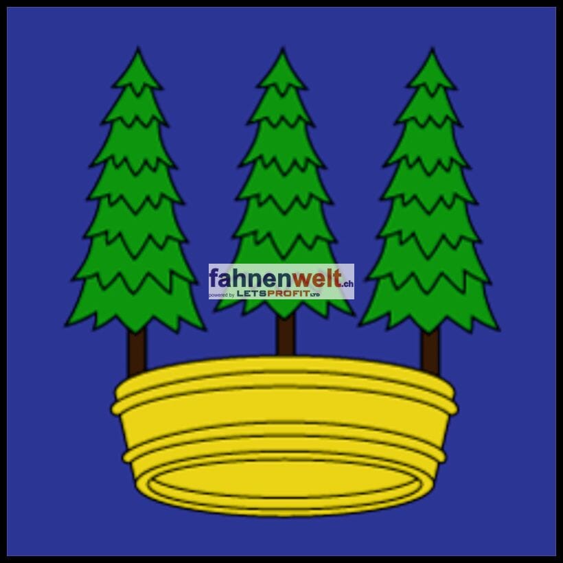 Fahne Gemeinde 1669 Montbovon Ehemalige Gemeinde (FR) | 30 x 30 cm und Gr&ouml;sser - Bild 1