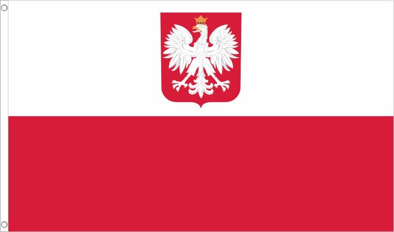 Polen mit Adler gedruckt im Querformat | 90 x 150 cm - Bild 1