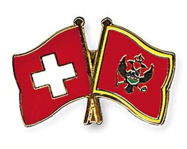 Freundschaftspin Schweiz-Montenegro | Gr&ouml;sse ca. 22mm - Bild 1