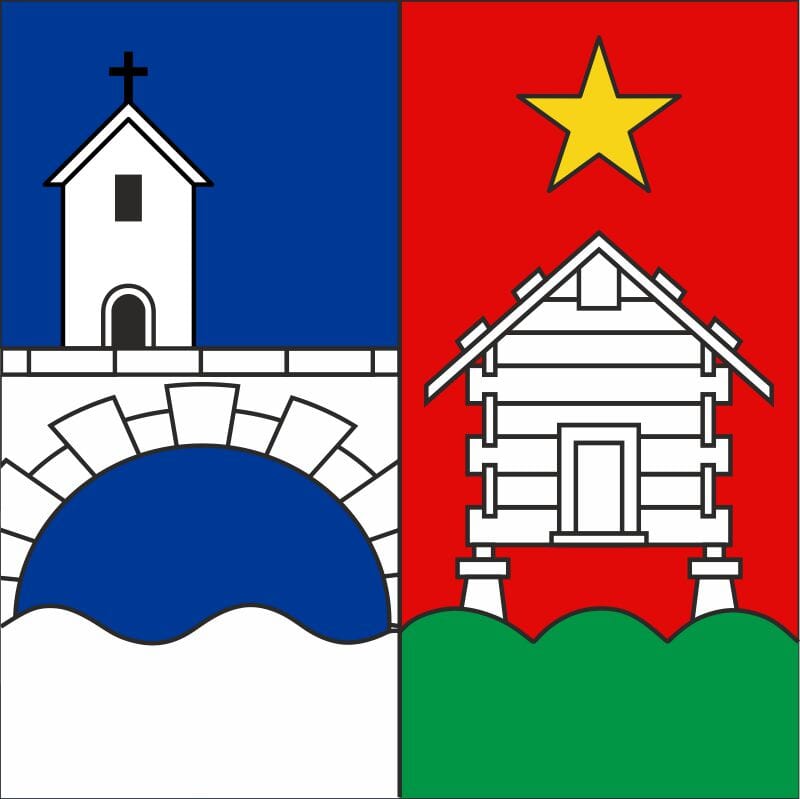 Fahne Gemeinde 3940/3949 Steg-Hohtenn (VS) | 30 x 30 cm und Gr&ouml;sser - Bild 1