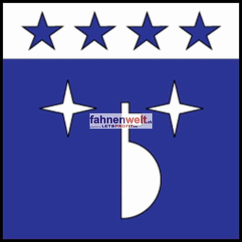 Fahne Gemeinde 3961 Grimentz Ehemalige Gemeinde (VS) | 30 x 30 cm und Gr&ouml;sser - Bild 1