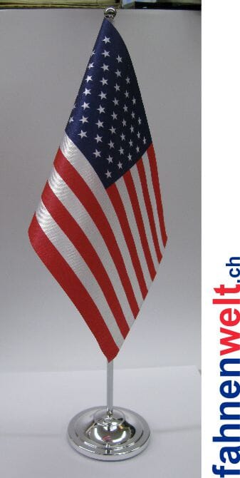 USA Tisch-Fahne DeLuxe ohne St&auml;nder | 15.5 x 24 cm - Bild 1