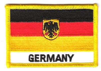 Patch Sticker zum aufb&uuml;geln Deutschland mit Adler mit Schriftzug | 5.5 x 8 cm - Bild 1