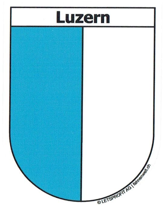 Wappen Luzern Aufkleber LU | ca. 13.5 x 17.7 cm - Bild 1