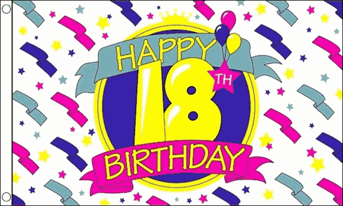 Happy Birthday Geburtstags Fahnen ver. Zahlen / Flagge gedruckt | 90 x 150 - Bild 1