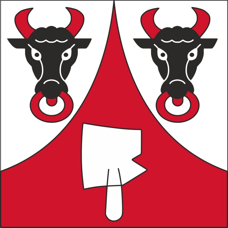 Fahne Gemeinde 3116 Kirchdorf ALTES WAPPEN (BE) | 30 x 30 cm und Gr&ouml;sser - Bild 1