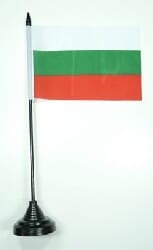 Bulgarien Tisch-Fahne mit Fuss | 10 x 15 cm - Bild 1