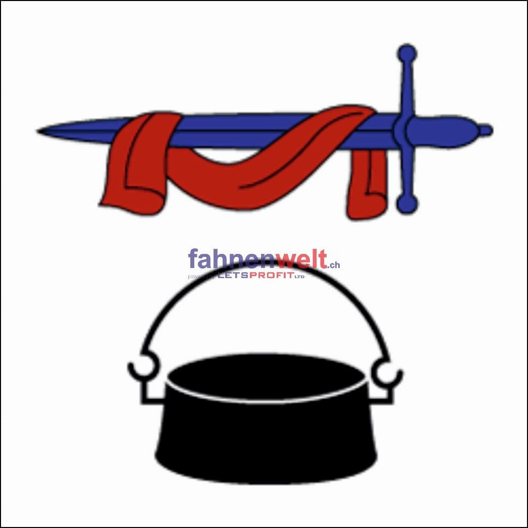 Fahne Gemeinde 6694 Prato-Sornico Ehemalige Gemeinde (TI) | 30 x 30 cm und Gr&ouml;sser - Bild 1