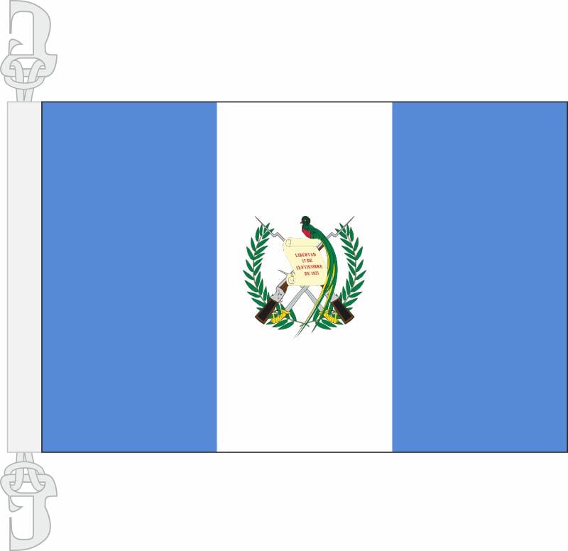 Guatemala Hissfahne gedruckt im Querformat | 30 x 45 cm - Bild 1
