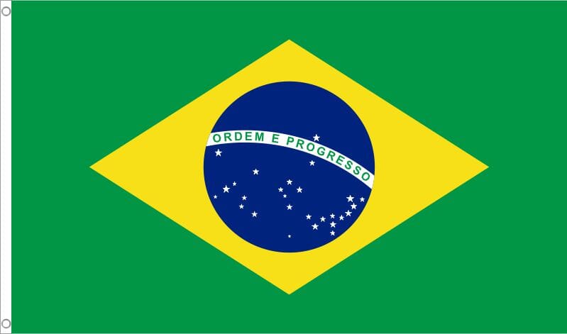 Brasilien Fahne gedruckt | 150 x 250 cm - Bild 1