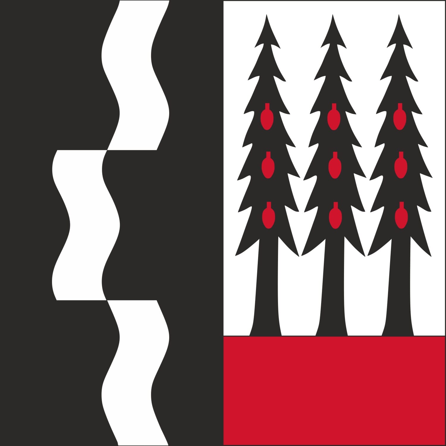 Fahne Gemeinde 8784 Braunwald Ehemalige Gemeinde (GL) | 30 x 30 cm und Gr&ouml;sser - Bild 1