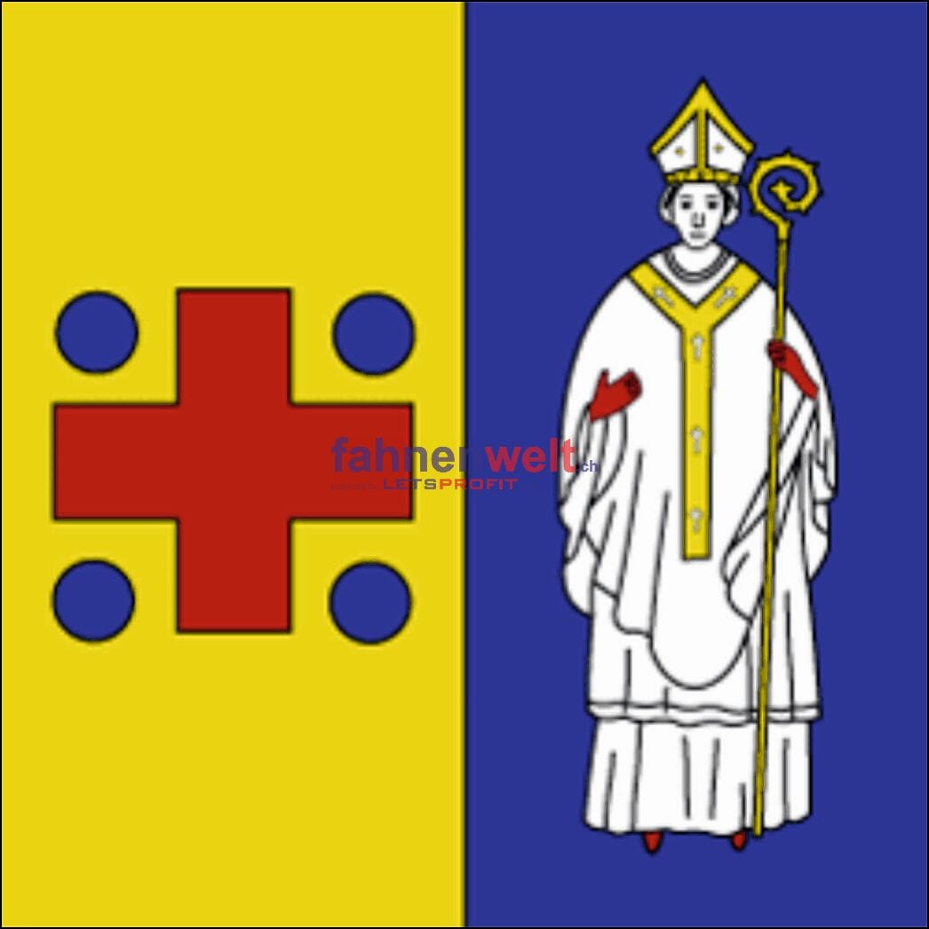 Fahne Gemeinde 2054 Ch&eacute;zard-St-Martin Ehemalige Gemeinde (NE) | 30 x 30 cm und Gr&ouml;sser - Bild 1