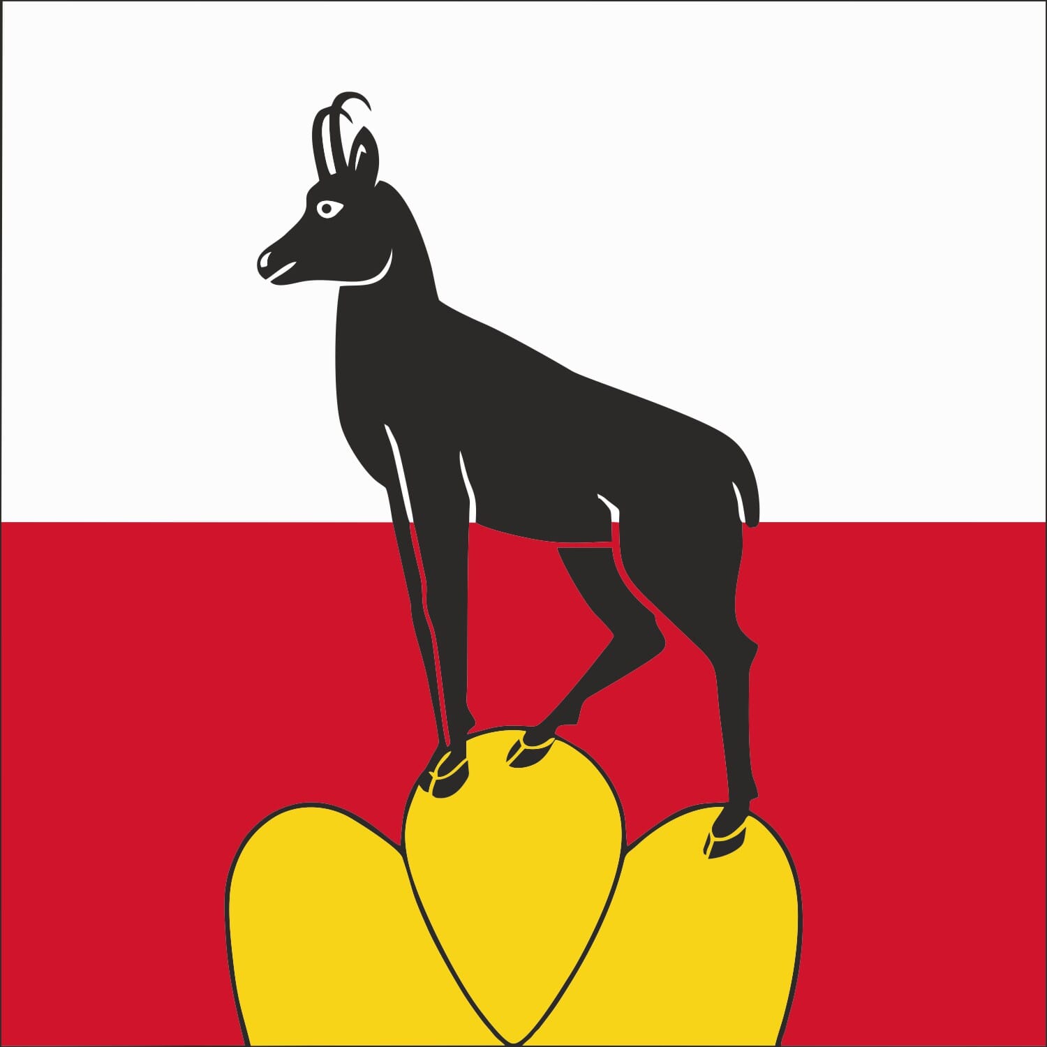 Fahne Gemeinde 9473 Gams (SG) | 30 x 30 cm und Gr&ouml;sser - Bild 1