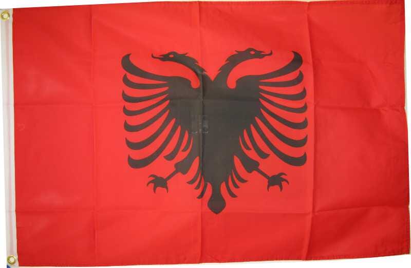 Albanien Fahne gedruckt | 60 x 90 cm - Bild 1