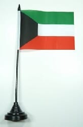 Kuwait Tisch-Fahne mit Fuss | 10 x 15 cm - Bild 1