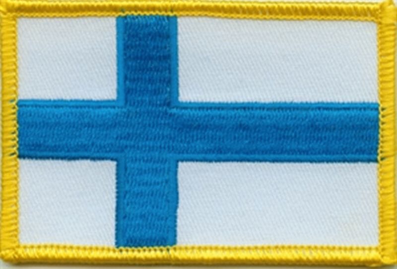 Patch Sticker zum aufb&uuml;geln Finnland | 5.5 x 9 cm - Bild 1