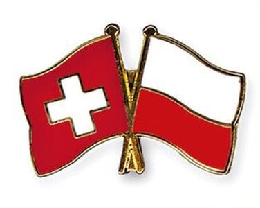 Freundschaftspin Schweiz-Polen | Gr&ouml;sse ca. 22mm - Bild 1