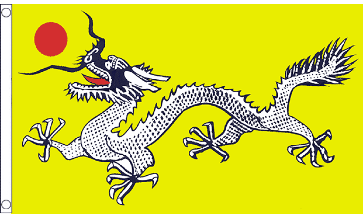Chinese Dragon / Chinesischer Drachen Fahne gedruckt | 90 x 150 cm - Bild 1