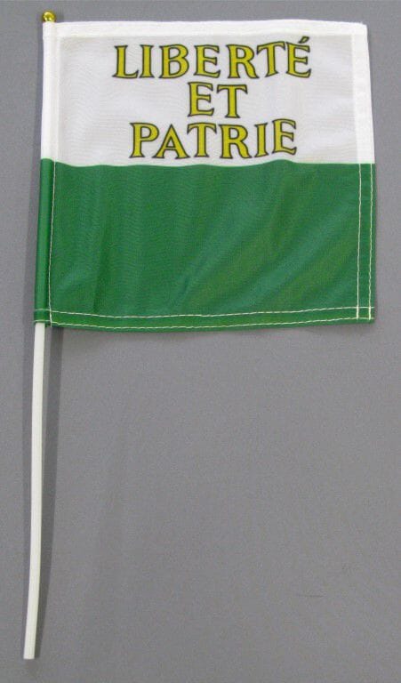 Fahne Waadt am Stab Pack &agrave; 5 oder 15 St&uuml;ck | 20 x 20 cm | Stoff - Bild 1