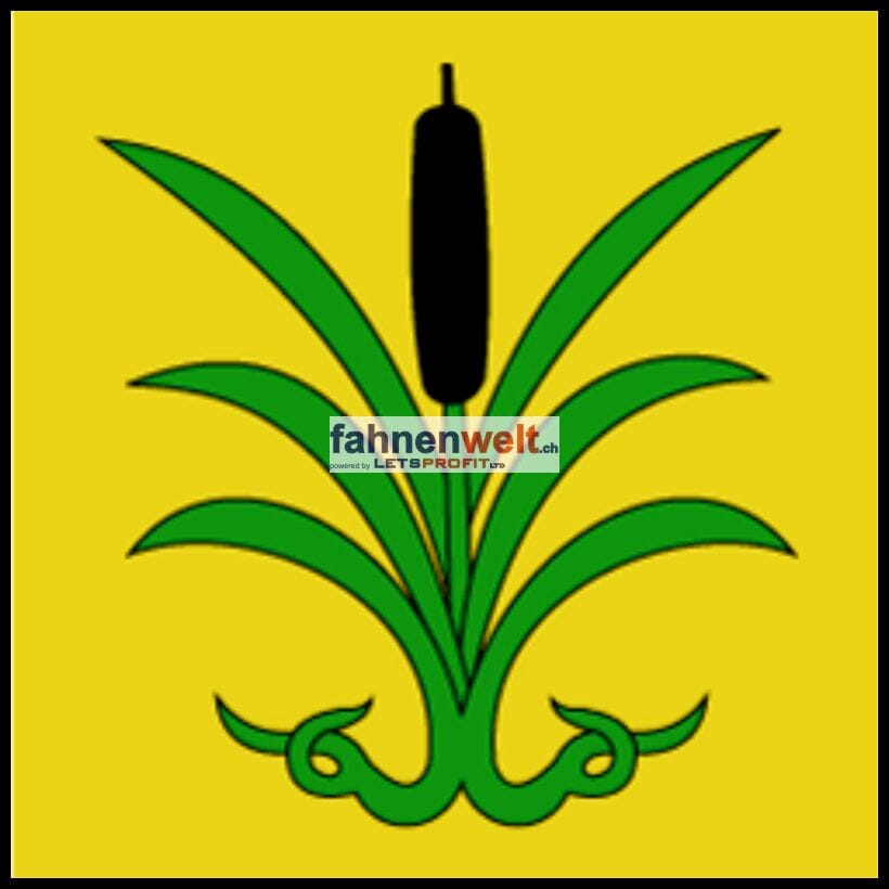 Fahne Gemeinde 1566 St-Aubin (FR) | 30 x 30 cm und Gr&ouml;sser - Bild 1