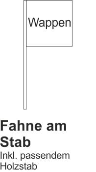 Fahne Gemeinde 5624 B&uuml;nzen (AG) | 30 x 30 cm und Gr&ouml;sser - Bild 3