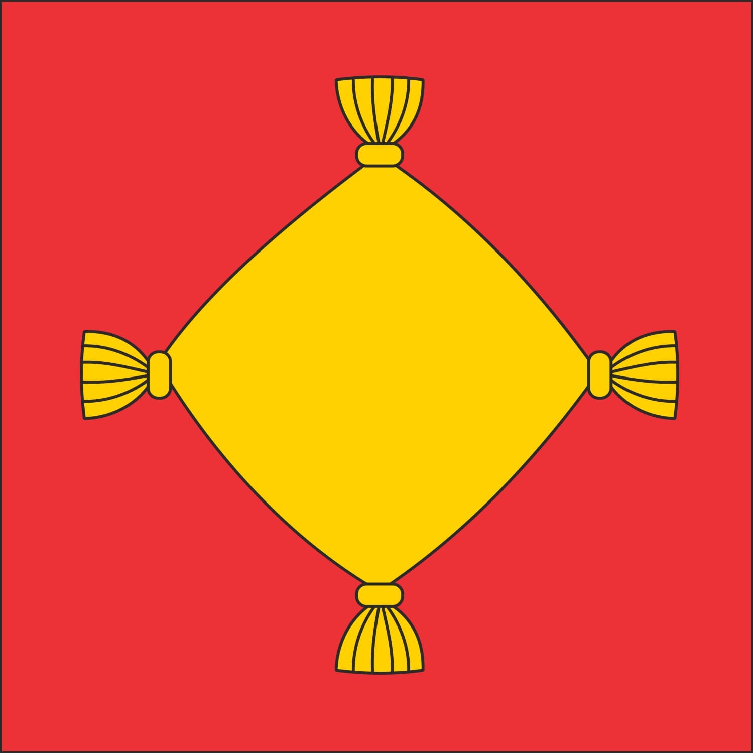 Fahne Gemeinde 8700 K&uuml;snacht (ZH) | 30 x 30 cm und Gr&ouml;sser - Bild 1