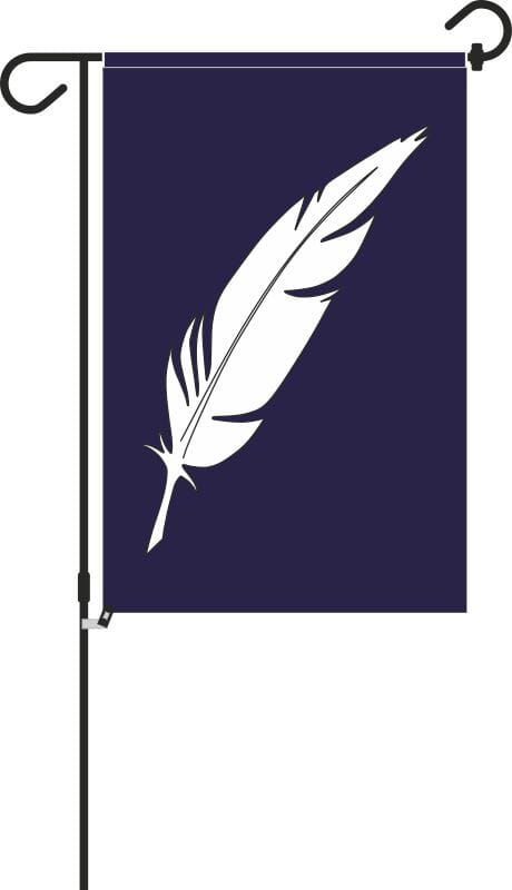 Gartenfahne Feder der Erinnerung | 30 x 45 cm - Bild 1
