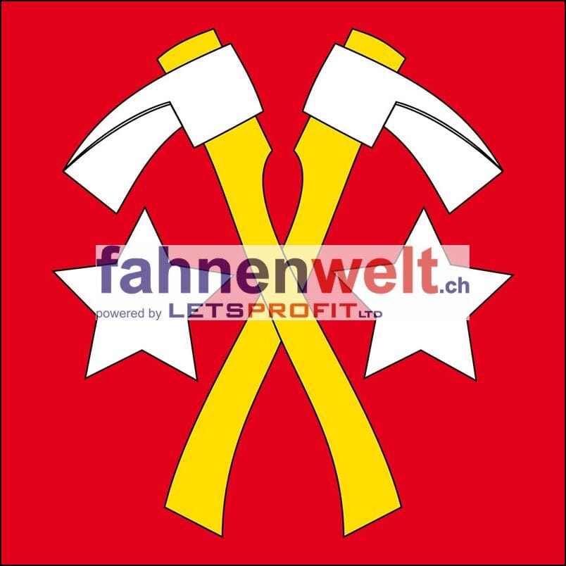 Fahne Gemeinde 3295 R&uuml;ti bei B&uuml;ren (BE) | 30 x 30 cm und Gr&ouml;sser - Bild 1