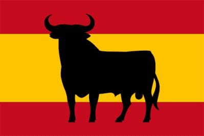 Spanischer Bulle Fahne gedruckt | 90 x 150 cm - Bild 1