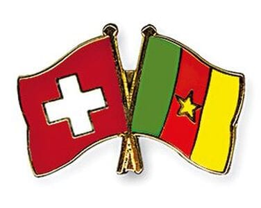 Freundschaftspin Schweiz-Kamerun | Gr&ouml;sse ca. 22mm - Bild 1