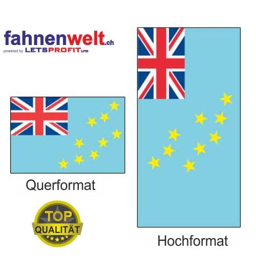 Tuvalu Fahne aus Multi-Flag im Hoch- und Querformat | diverse Gr&ouml;ssen - Bild 1