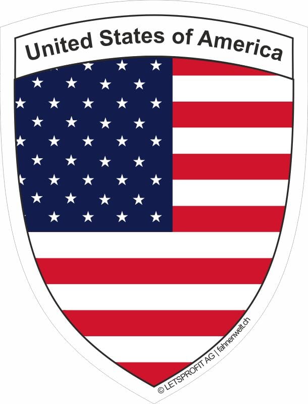 Aufkleber USA Wappen | 6.5 x 8.5 cm - Bild 1