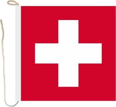 Bootsfahne / Bootsflagge Schweiz | 30 x 30 cm - Bild 1