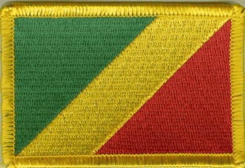 Patch Sticker zum aufb&uuml;geln Kongo Brazzaville | 5.5 x 9 cm - Bild 1