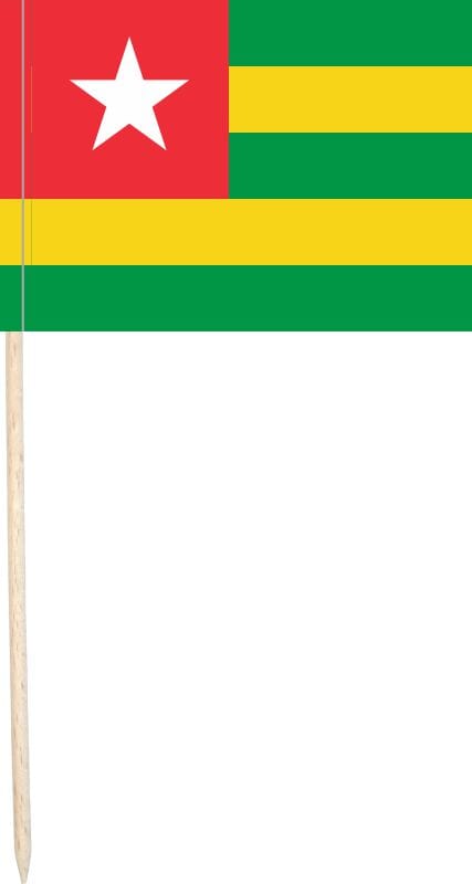 Mini-Fahnen Togo Pack &agrave; 50 St&uuml;ck | 30 x 40 mm - Bild 1