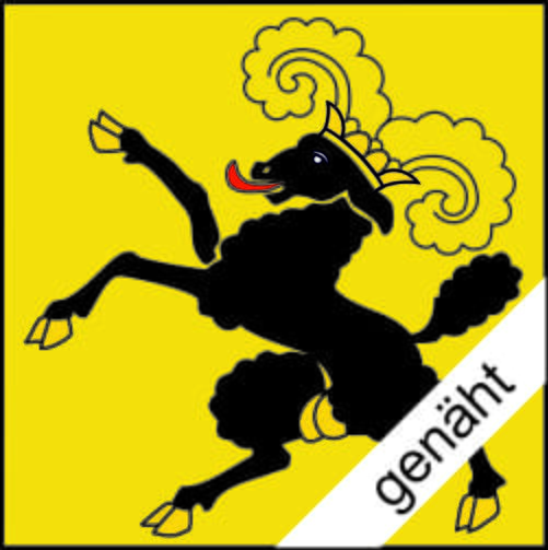 Fahne Schaffhausen SH gen&auml;ht / appliziert | 300 x 300 cm - Bild 1