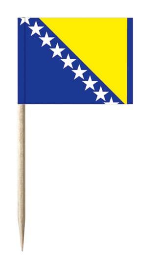Mini-Fahnen Bosnien Herzegowina Pack &agrave; 50 St&uuml;ck | 30 x 40 mm - Bild 1