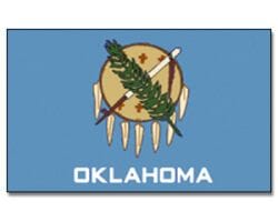 Oklahoma Hissfahne gedruckt im Querformat | 90 x 150 cm - Bild 1