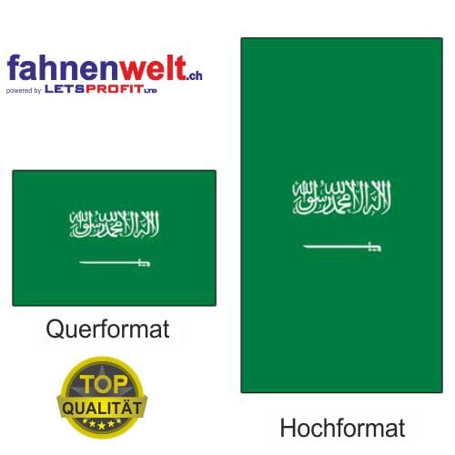 Saudi Arabien Fahne aus Multi-Flag im Hoch- und Querformat | diverse Gr&ouml;ssen - Bild 1