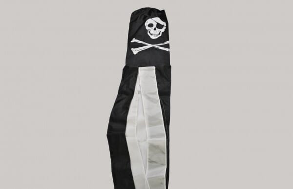 Pirat mit Knochen Windsack | Durchmesser 14.5 cm x 150 / 160 cm L&auml;nge - Bild 1