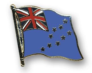Flaggen Pin Tuvalu geschwungen | ca. 20 mm - Bild 1
