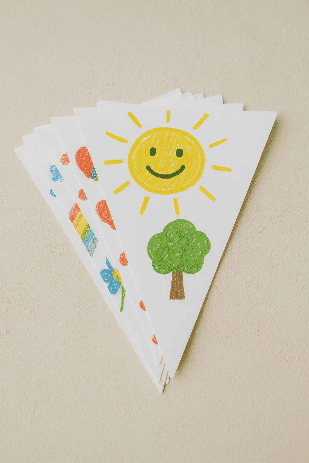 Weisse Wimpel zum Selbstgestalten f&uuml;r -Ketten | 20x30 und 35x40 cm - Bild 6