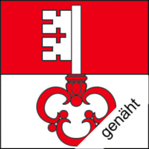 Fahne Obwalden OW gen&auml;ht / appliziert | 120 x 120 cm - Bild 1