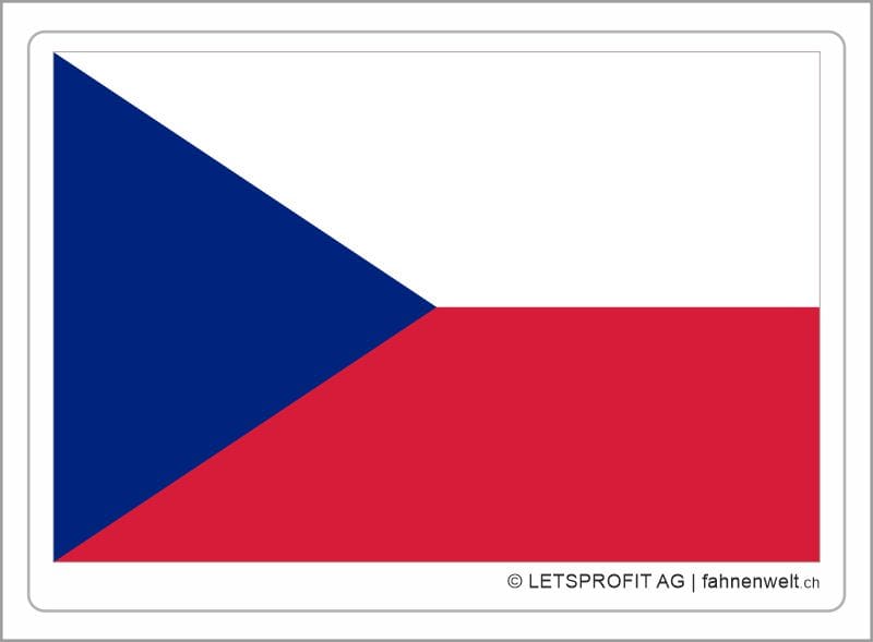 Aufkleber Tschechische Republik | 7 x 9.5 cm - Bild 1