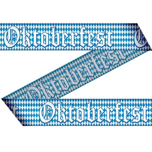 Oktoberfest Absperrband blau / weiss | 15 m - Bild 1